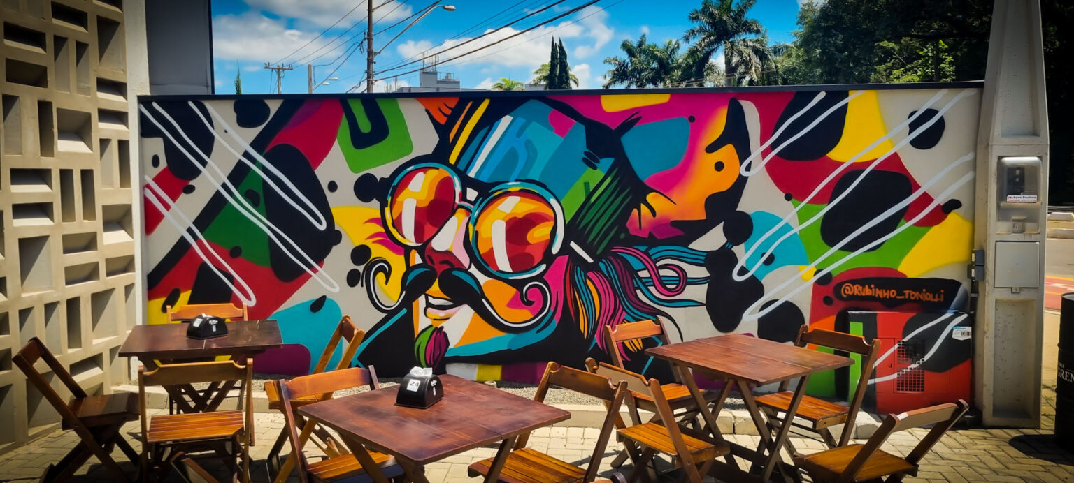 ARTE MURAL EM RESTAURANTE EM PAULÍNIA