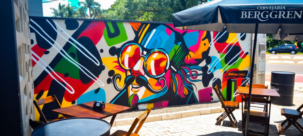 ARTE MURAL EM RESTAURANTE EM PAULÍNIA